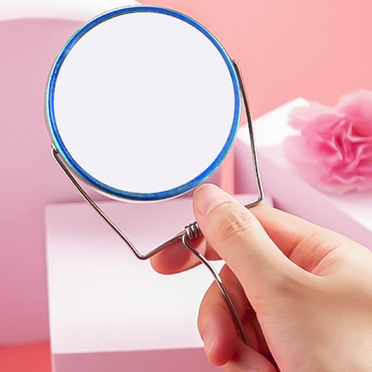 WRITWAA 1pc Portable Double Sided Makeup Mirror