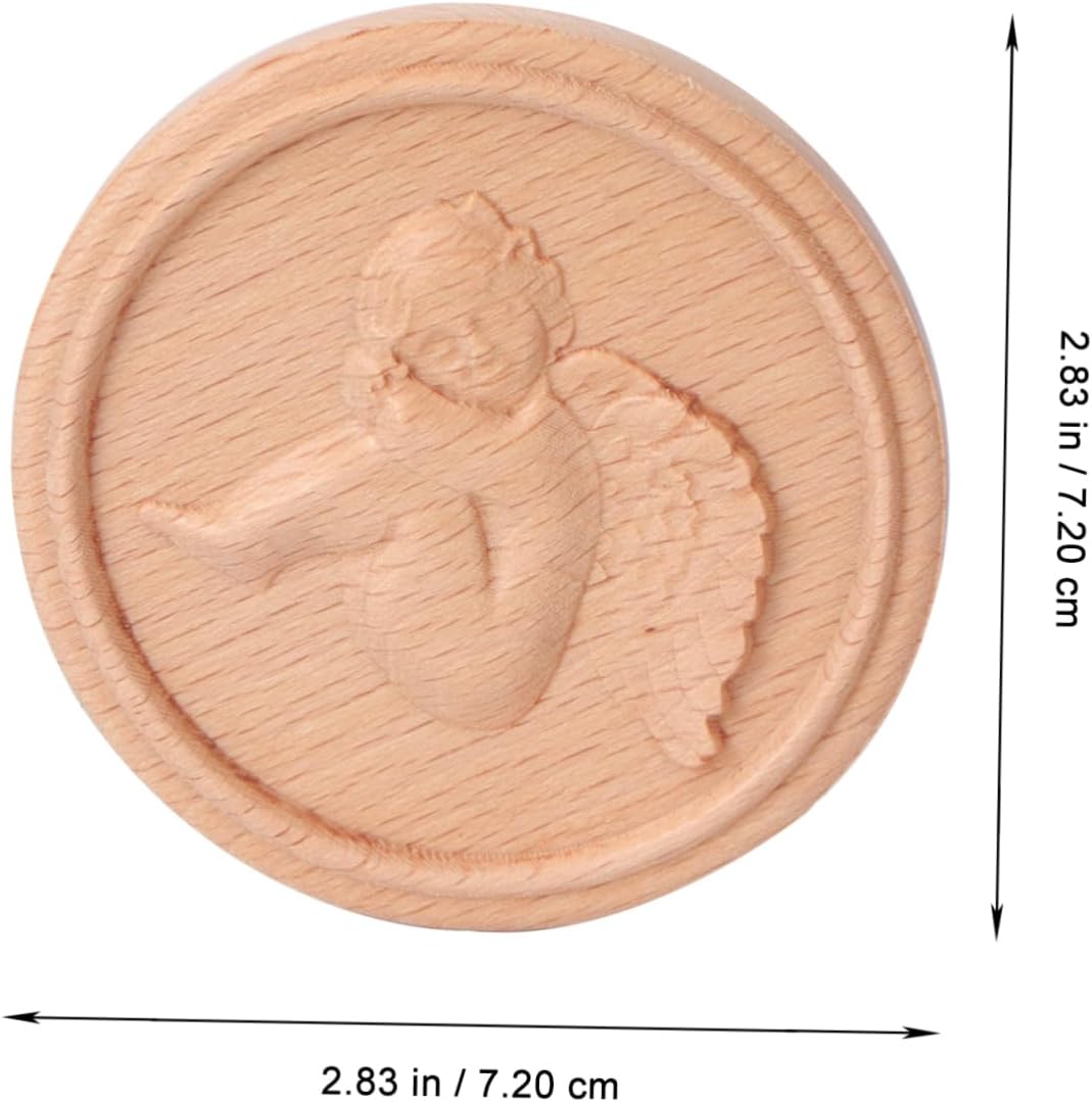 FRCOLOR Retro Style Carved Angel Cosmetic Mirror