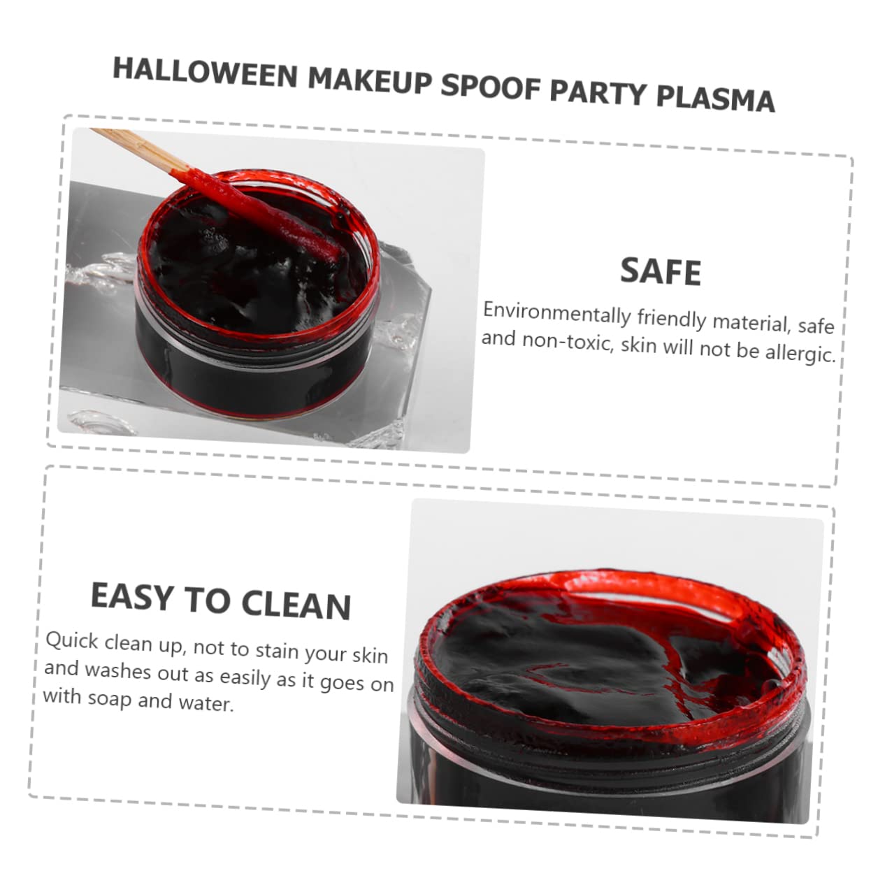 Minkissy Halloween 3pcs Fake Blood Gel Makeup Set