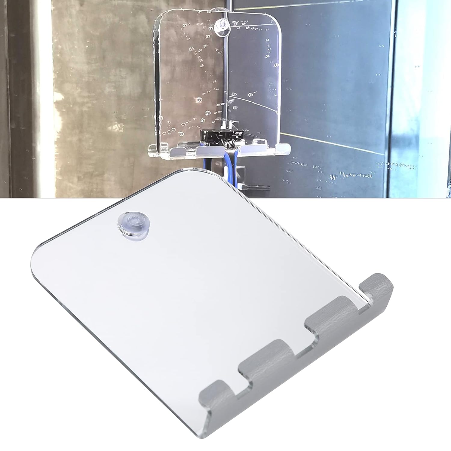 Pilipane Shatterproof Bathroom Mirror with Hook and Suction