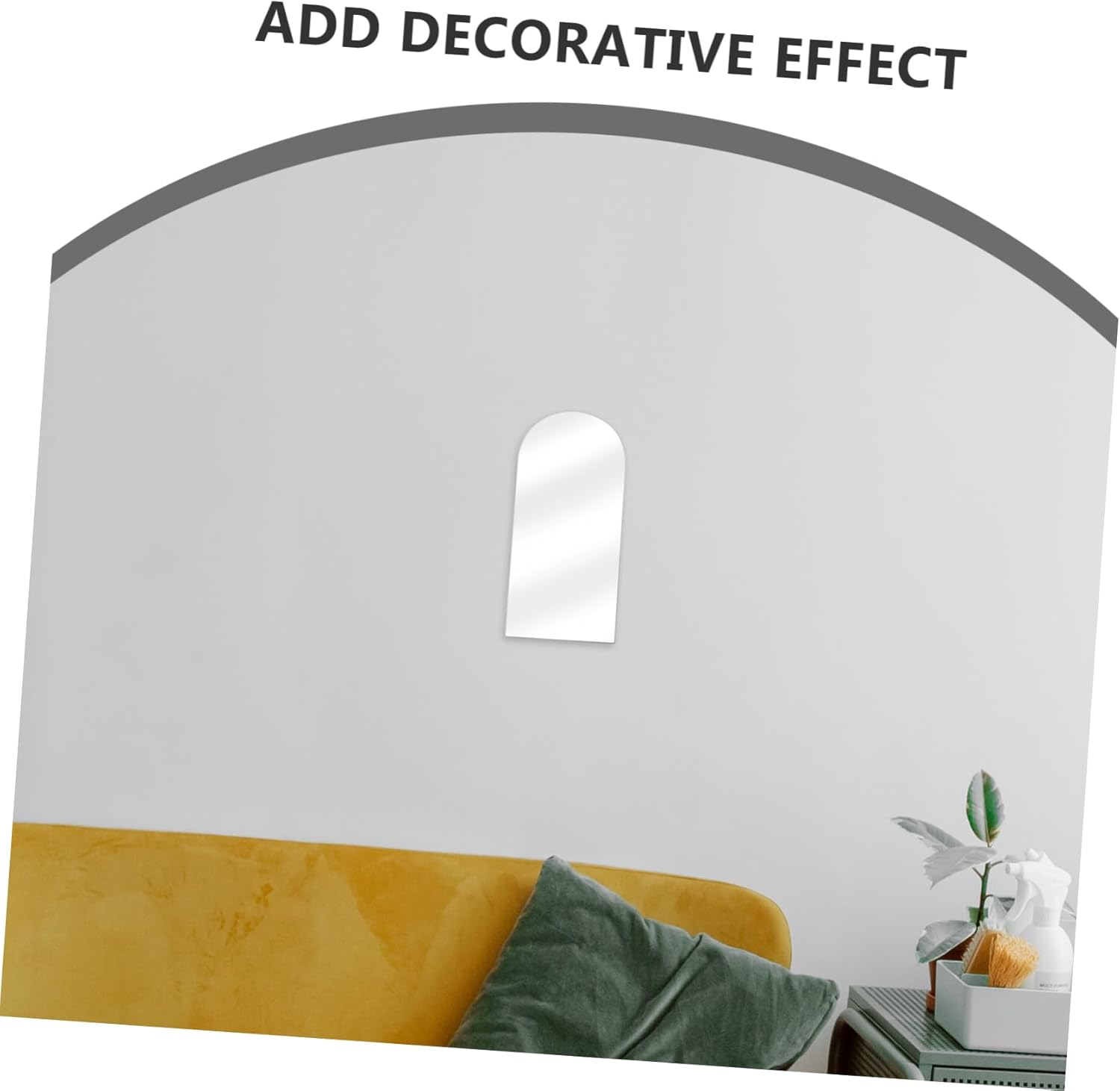 VOSAREA Portable Irregular Acrylic Mirror Wall Decor