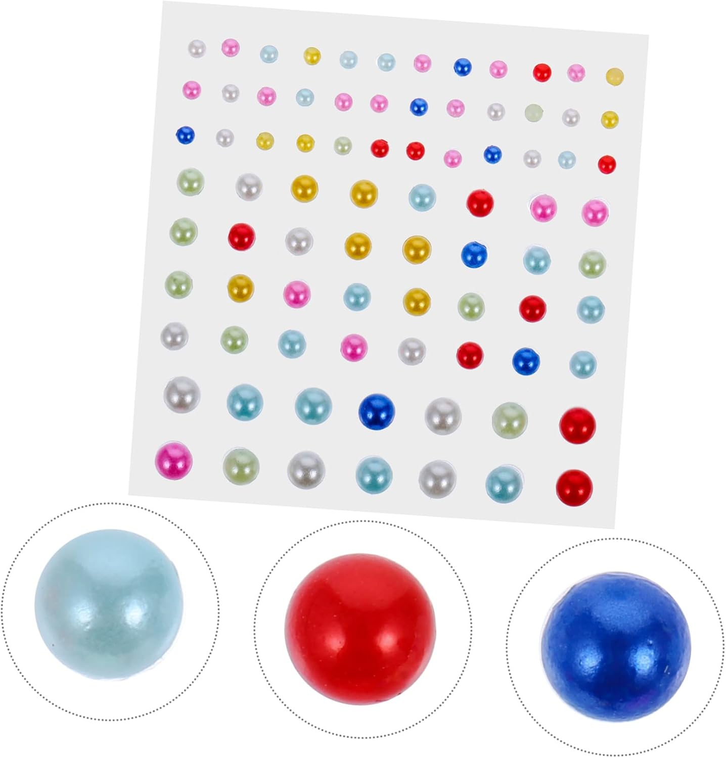 Jojofuny 5 Sets Face Rhinestone Stickers