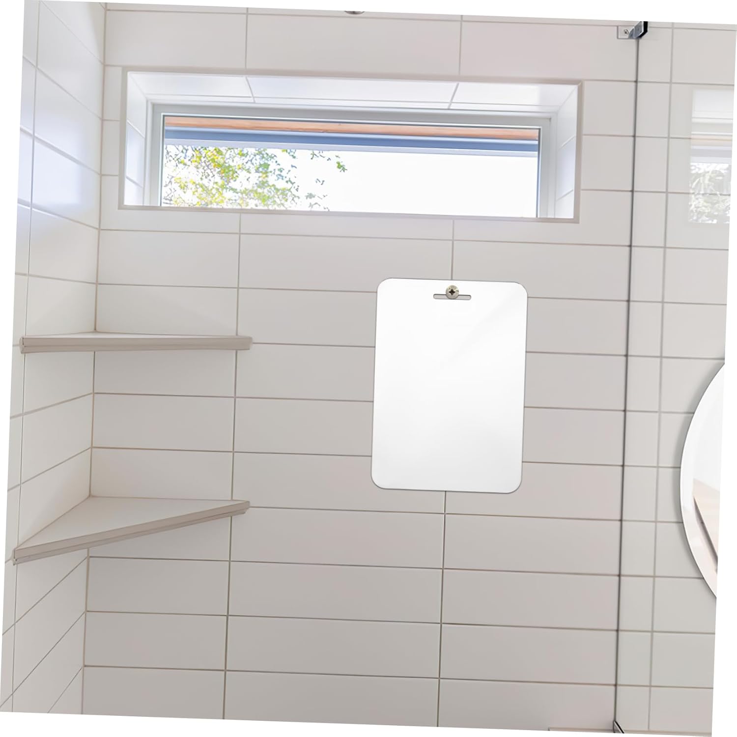 30x20cm Unbreakable Acrylic Shower Mirror for Men Women