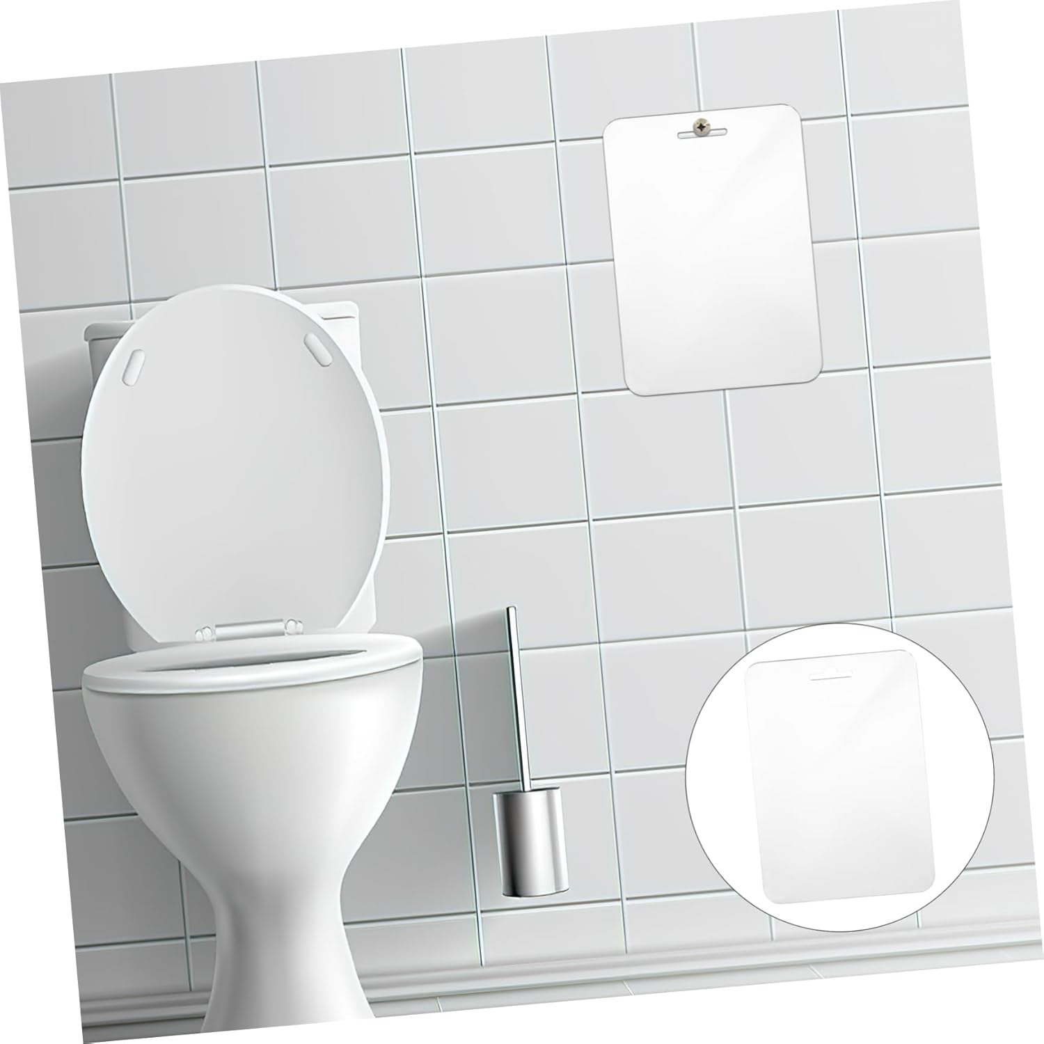 Unbreakable Makeup Mirror 30x20cm Acrylic Wall Hanging for Bathroom Camping Travel