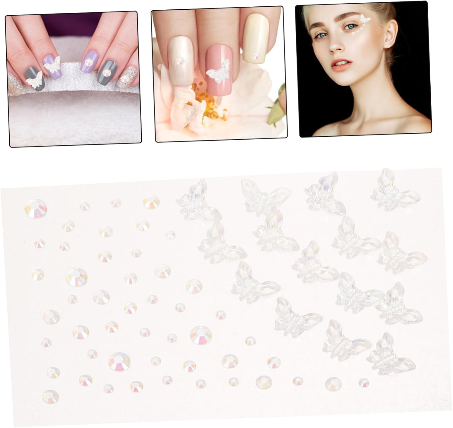 Gems Stickers for Face Makeup Butterfly Tear Diamond Adhesive 1