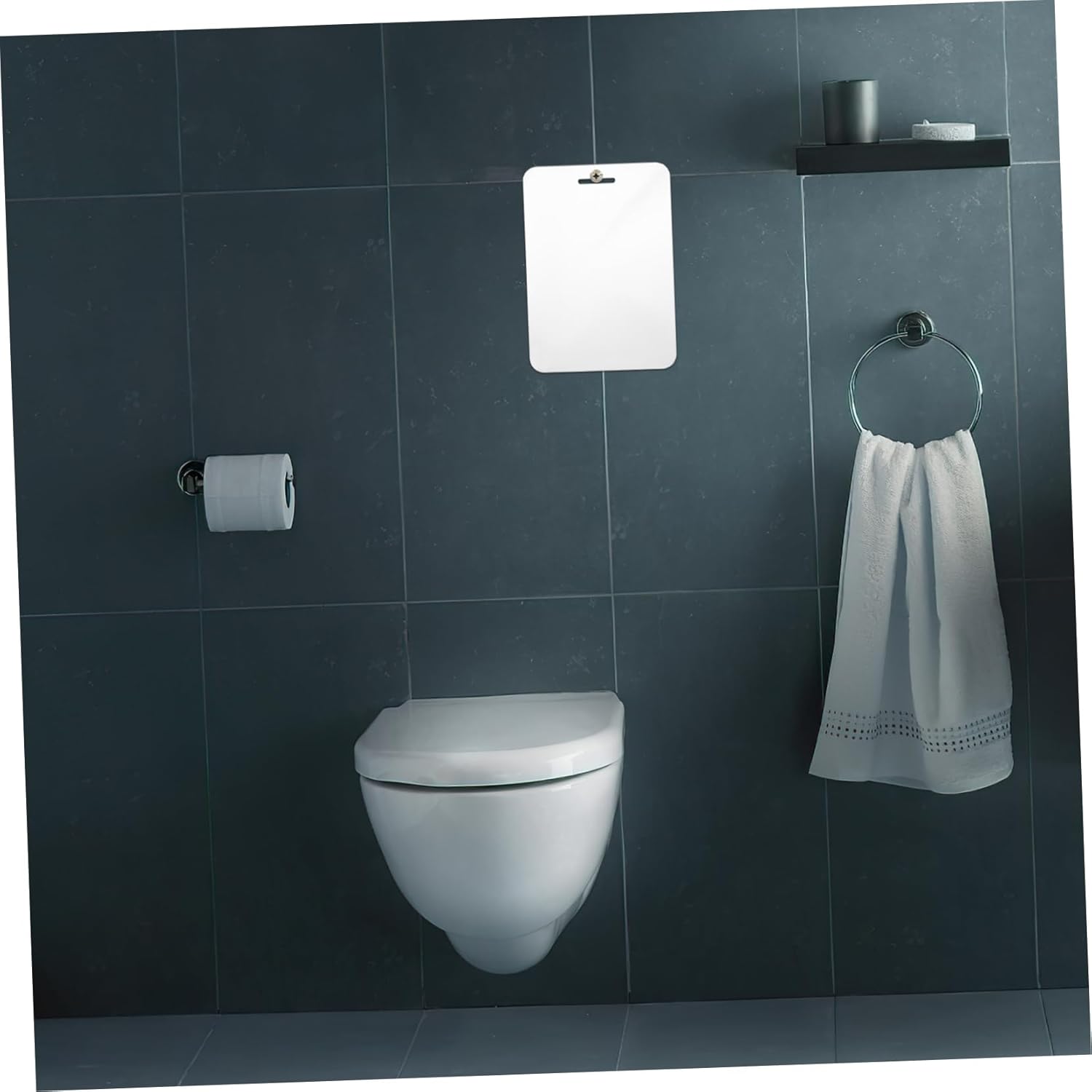 30x20cm Acrylic Hanging Shower Mirror with LED Lighting