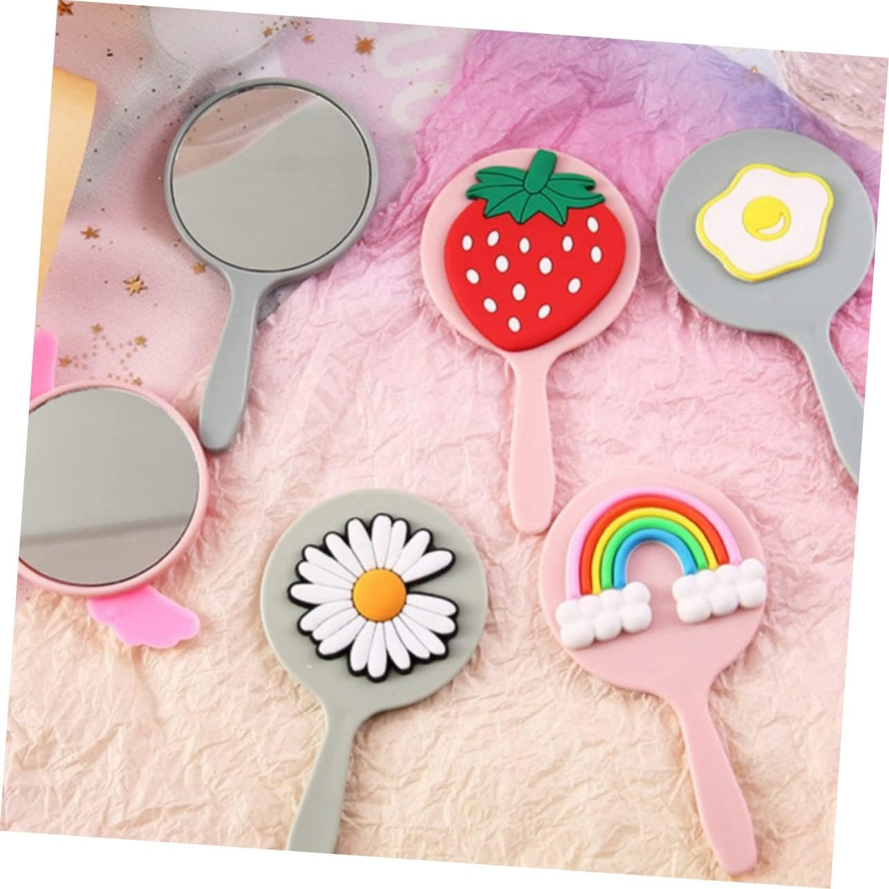 MERRYHAPY Compact Portable Makeup Mirror with Light