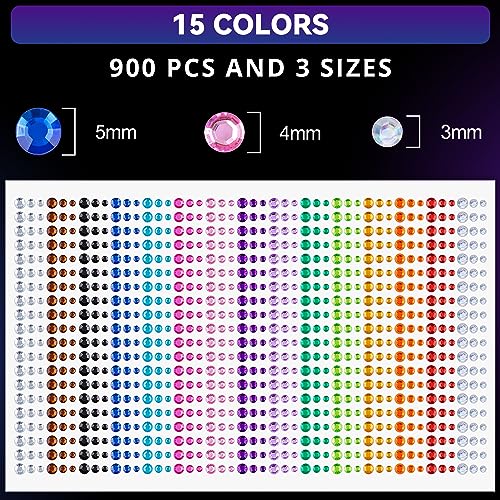 BELLEBOOST Colorful Gems and Pearl Stickers with Glitter
