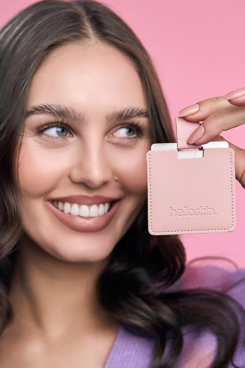 Helloskin Portable Makeup Mirror with Leather Case 1