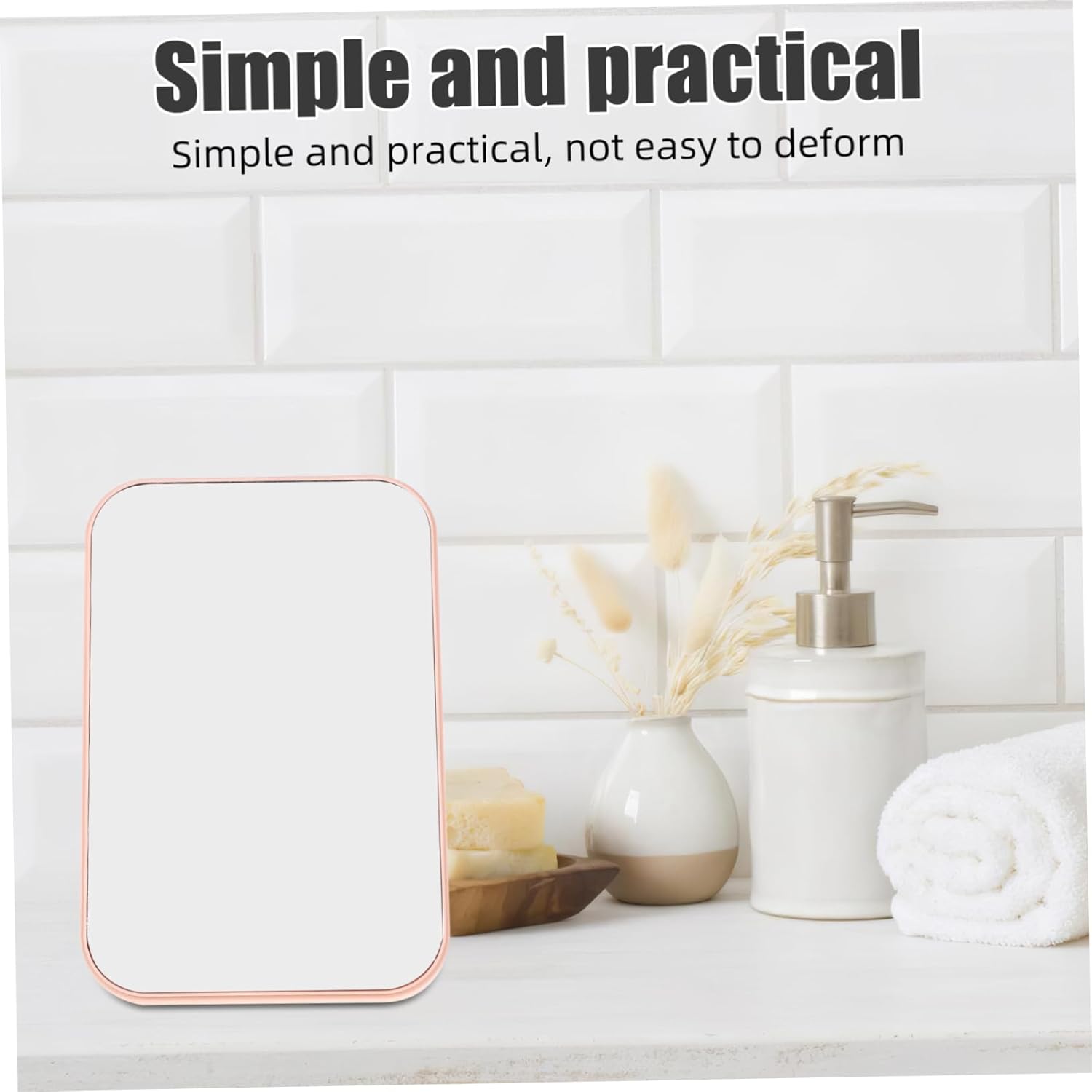 2pcs Lightweight Freestanding Vanity Mirror for Desk and Travel Use 1