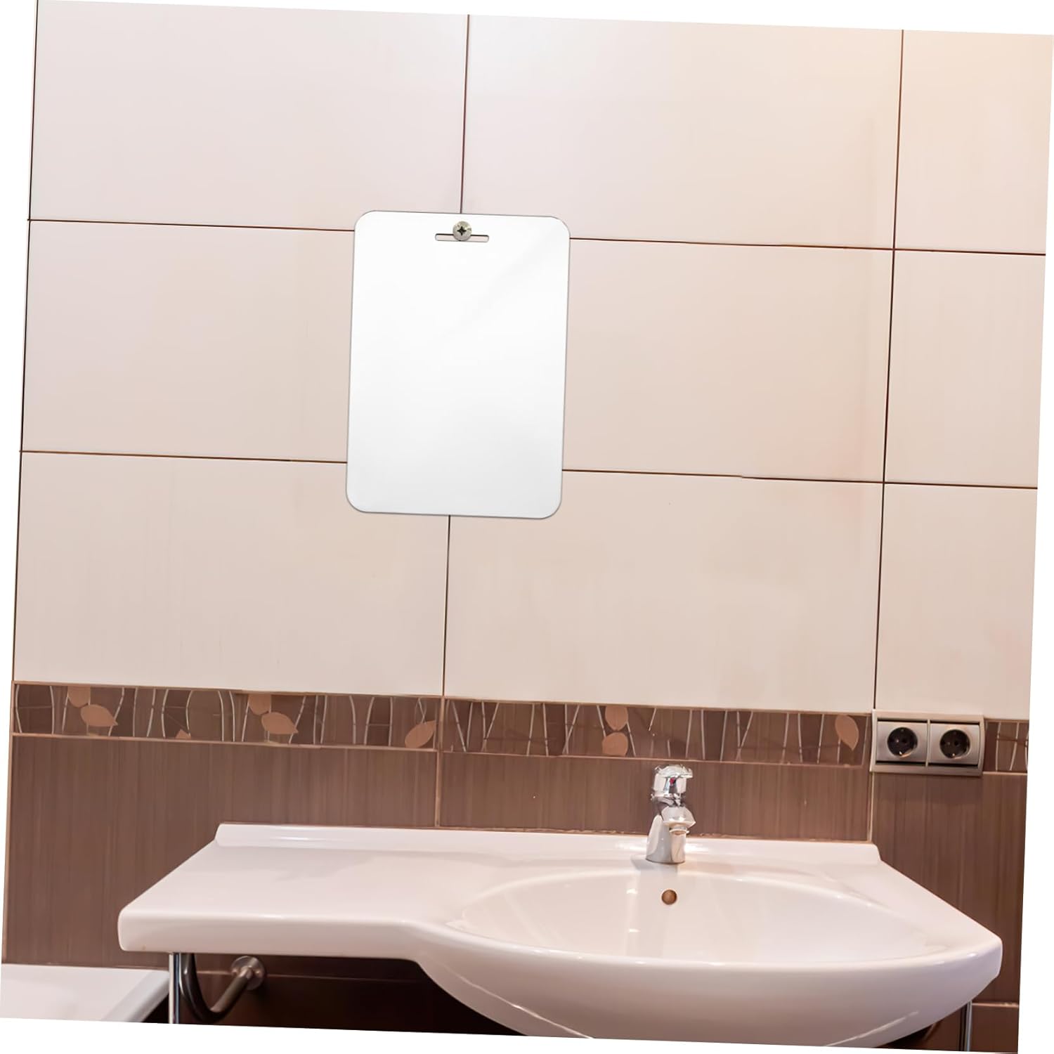 Fogless Acrylic Mirror 30x20cm Shatterproof Bathroom Shaving Makeup Mirror