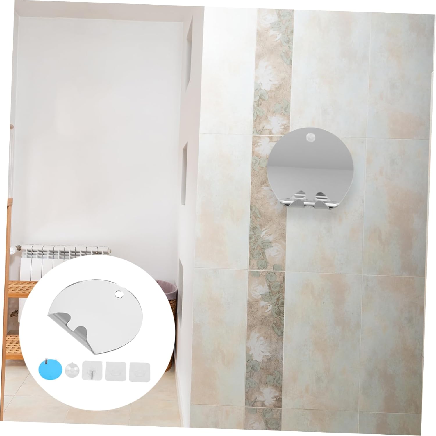 BELLIFFY Fogless Makeup Travel Shaving Mirror Set 1