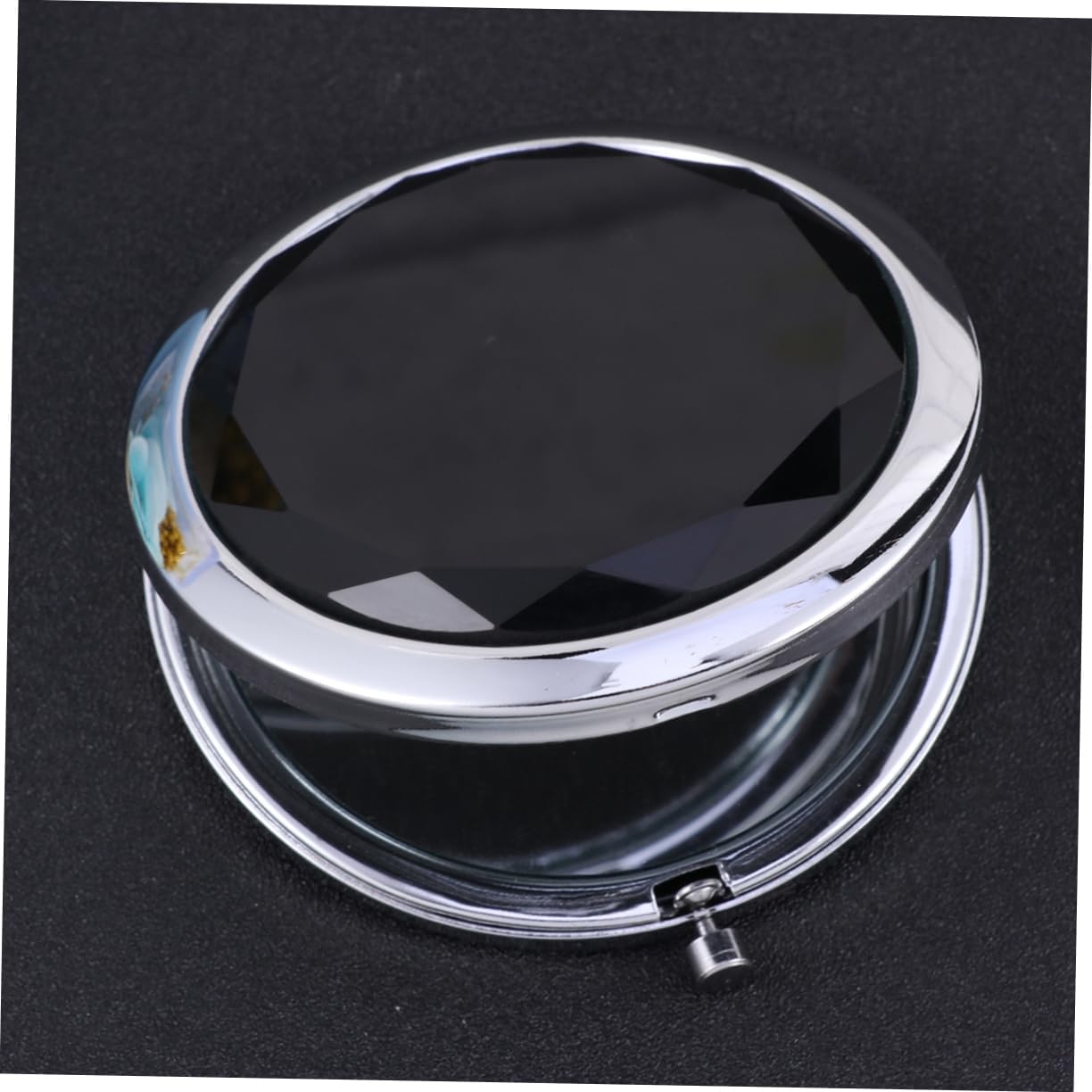 HONMEET Black Double-Sided Compact Folding Mirror for Travel