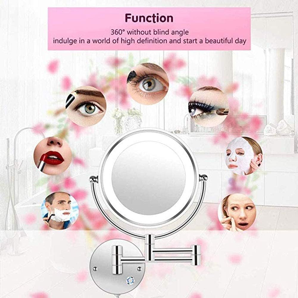 GALSOR LED Wall Mount Makeup Mirror with 7X Magnification 1