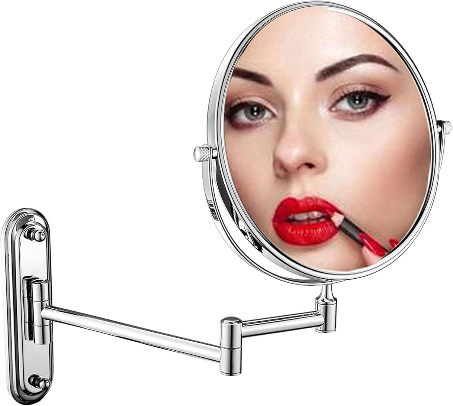 NOVOCE Makeup Mirror 360 Rotate Chrome 3X Magnification