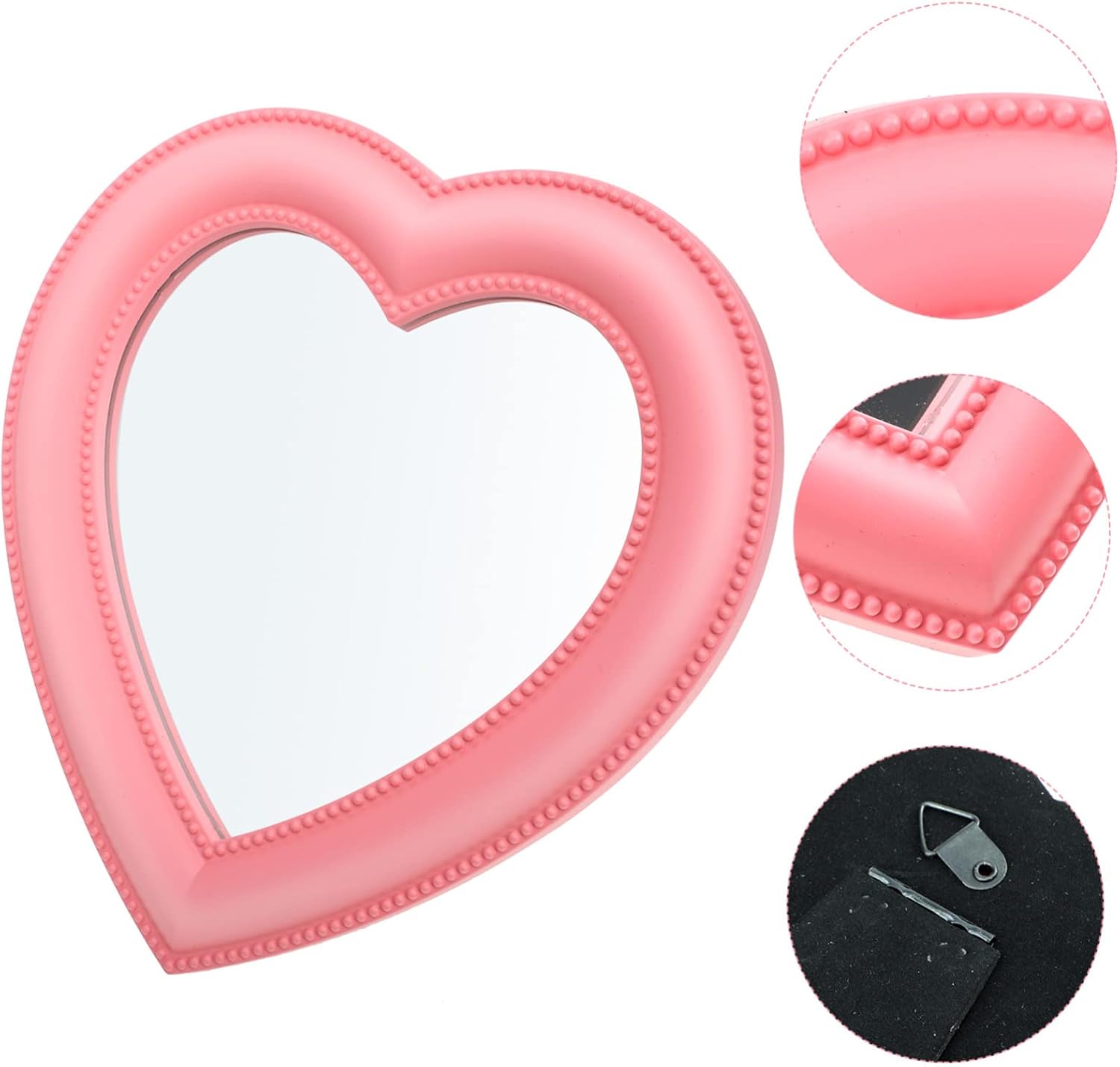 Beaupretty Heart Shape Makeup Mirror with Stand