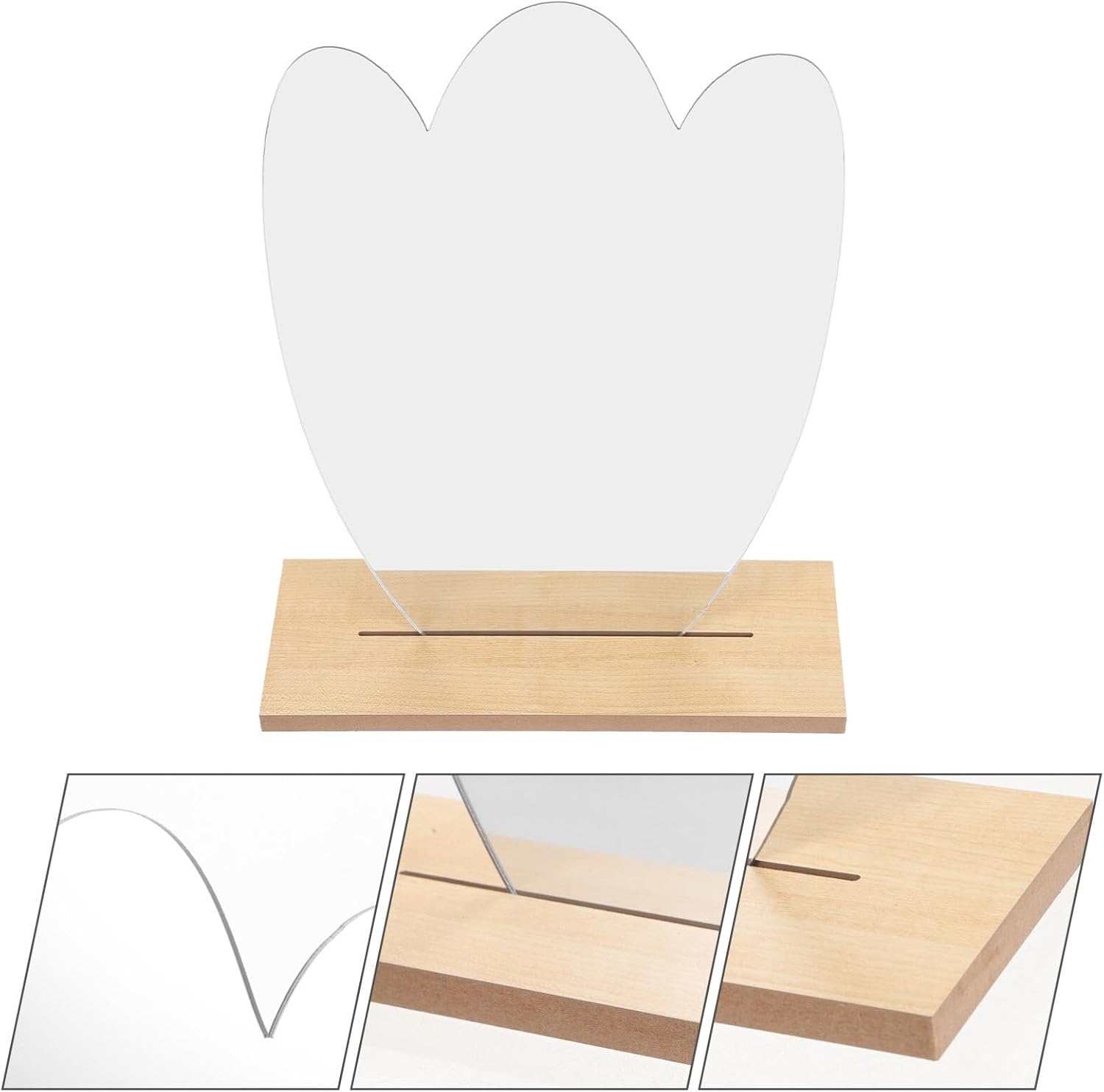 Cute Irregular Desk Mirror with Sturdy Stand