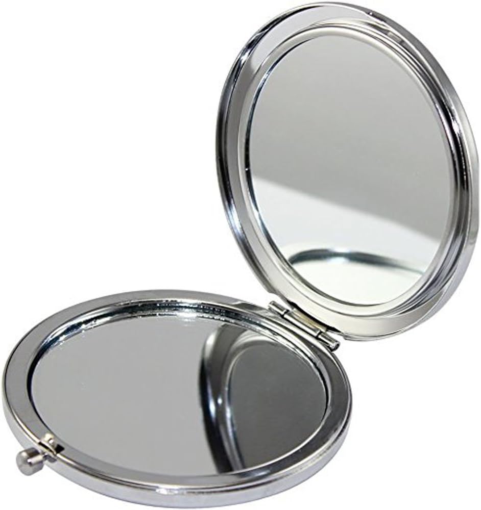 ADAMAI Cute Chinese Landscape Flower Bird Handhold Cosmetic Mirror