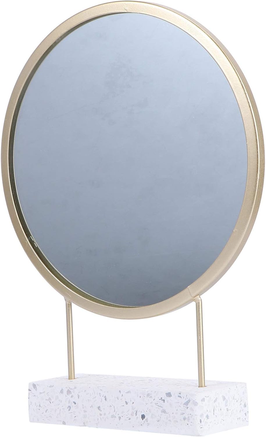 EXCEART Round Mirror with Stand for Bathroom Vanity