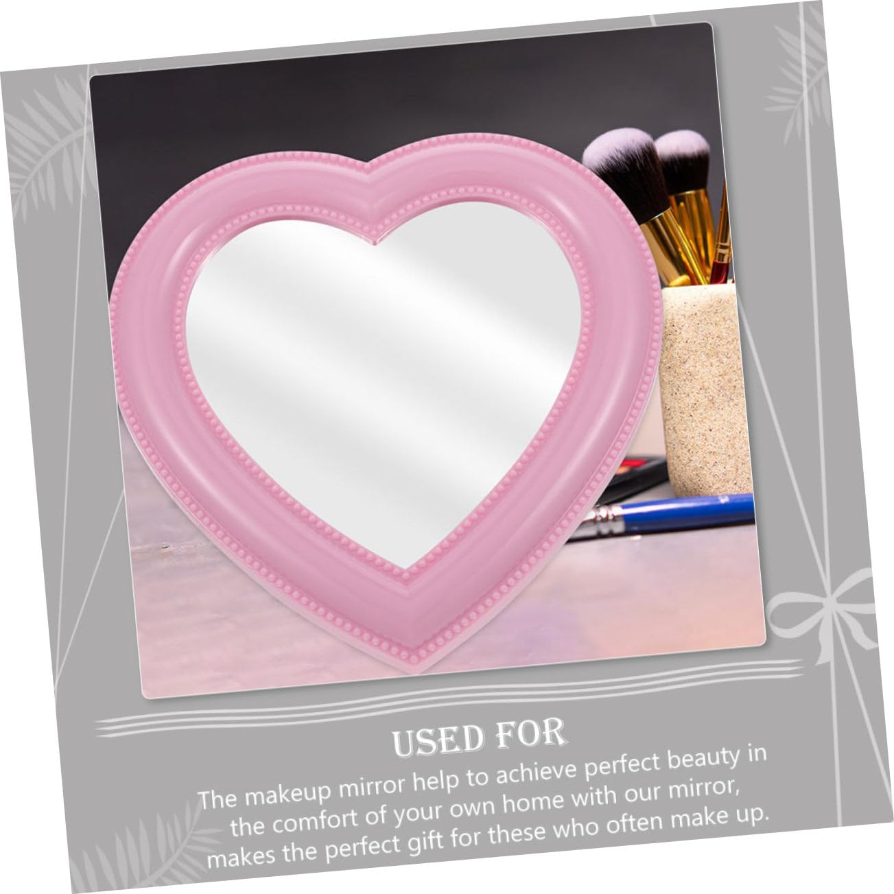 MAGICLULU Heart Shaped Makeup Mirror 2 Pack 1