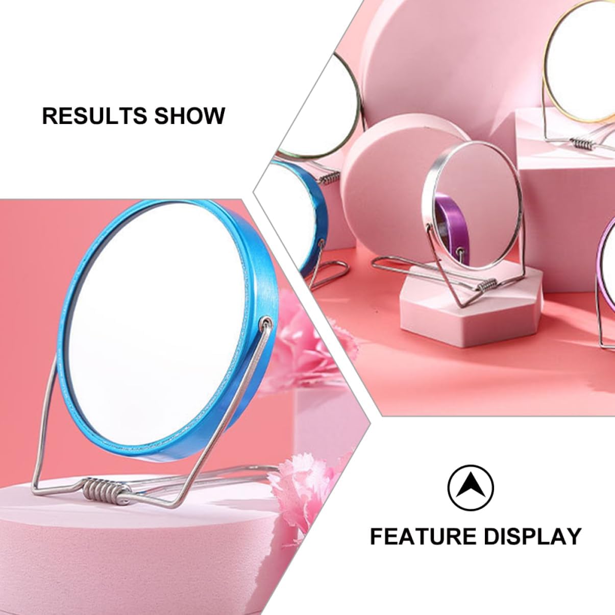 PartyKindom Foldable Double-Sided Makeup Mirror