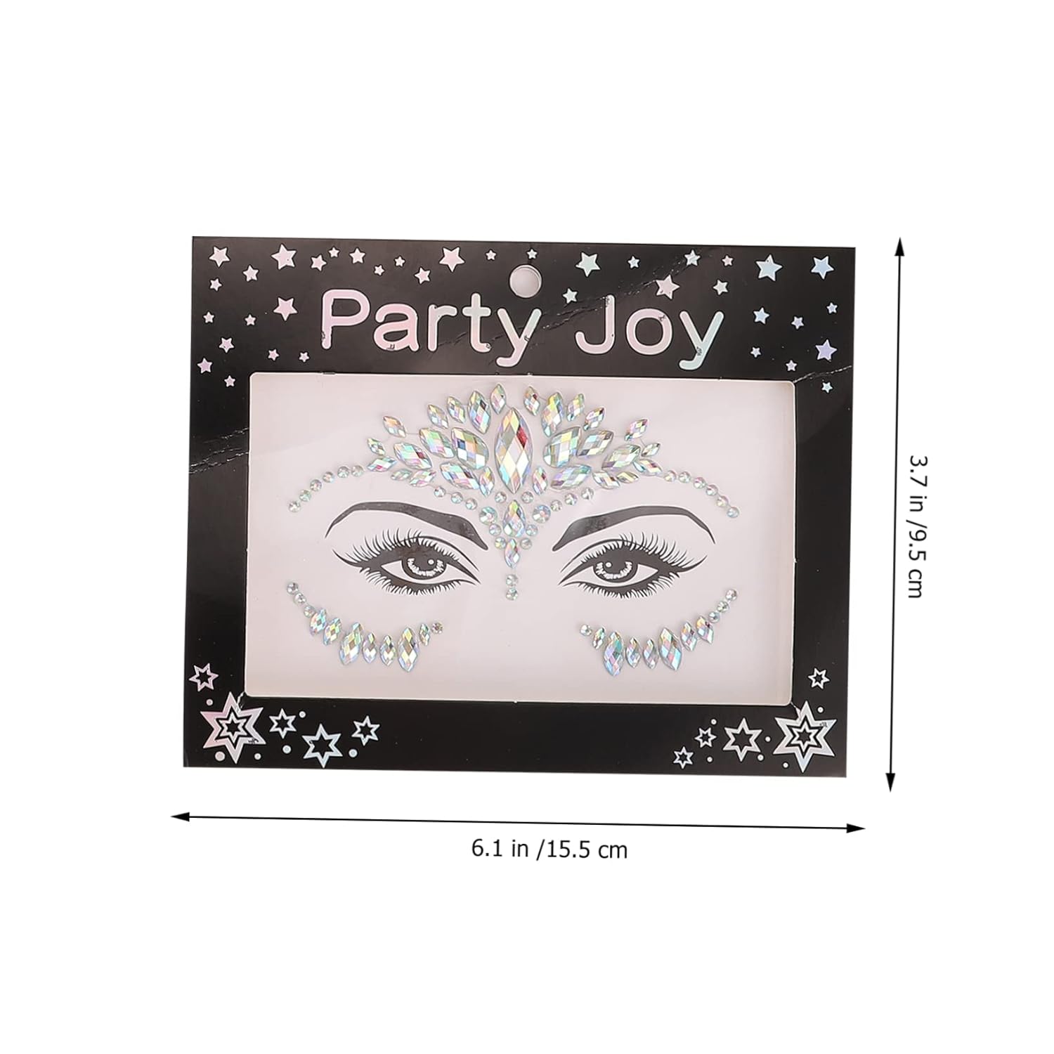 Healvian Face Rhinestone Decals 4 Sheets Set