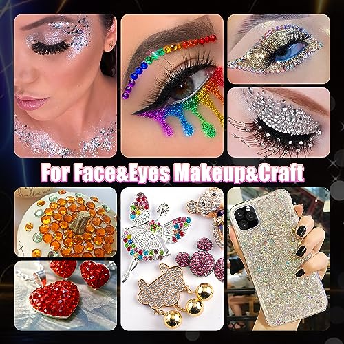 BELLEBOOST Colorful Gems and Pearl Stickers with Glitter