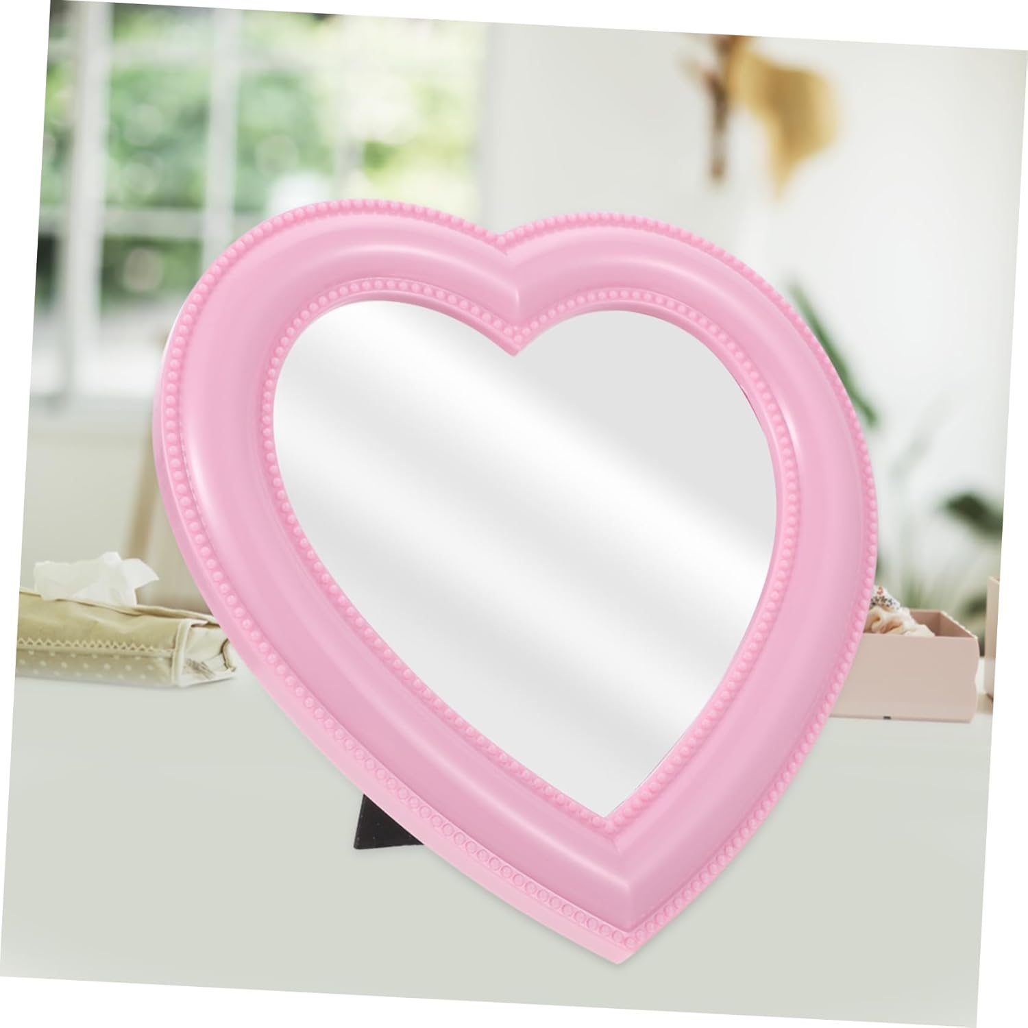 1pc Heart-Shaped Makeup Mirror for Vanity Decor