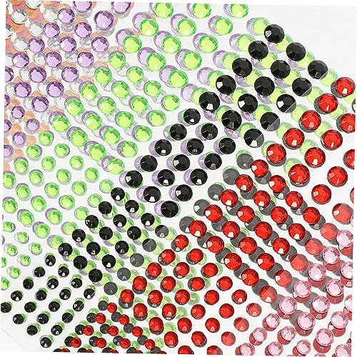 4sets Face Jewelry Stickers Self-Adhesive Rhinestones for Makeup DIY