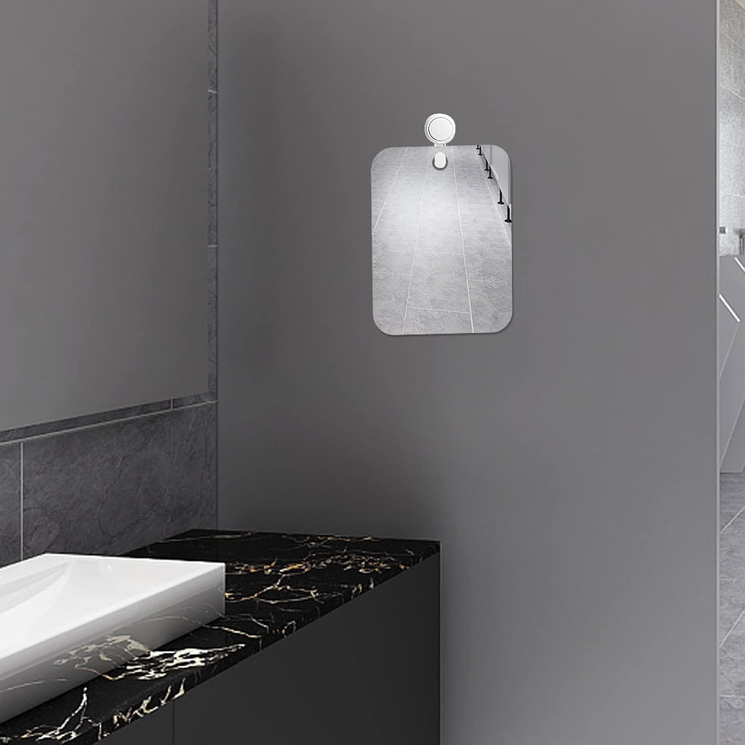 Acinkeety Acrylic Shower Mirror - Portable Wall Hanging Shave Mirror