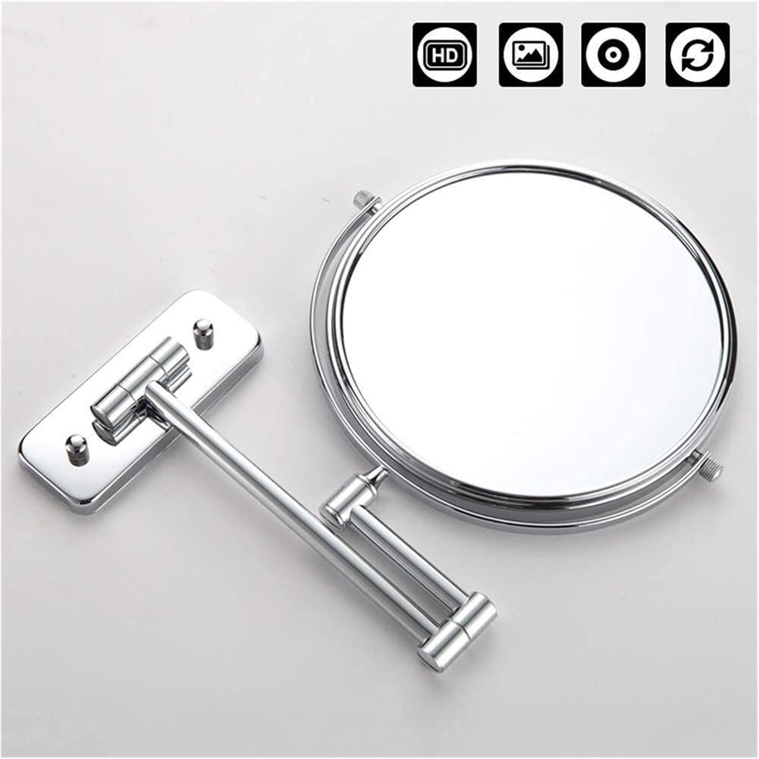 KARFRI 8-inch 10X Magnifying Wall-Mounted Vanity Mirror