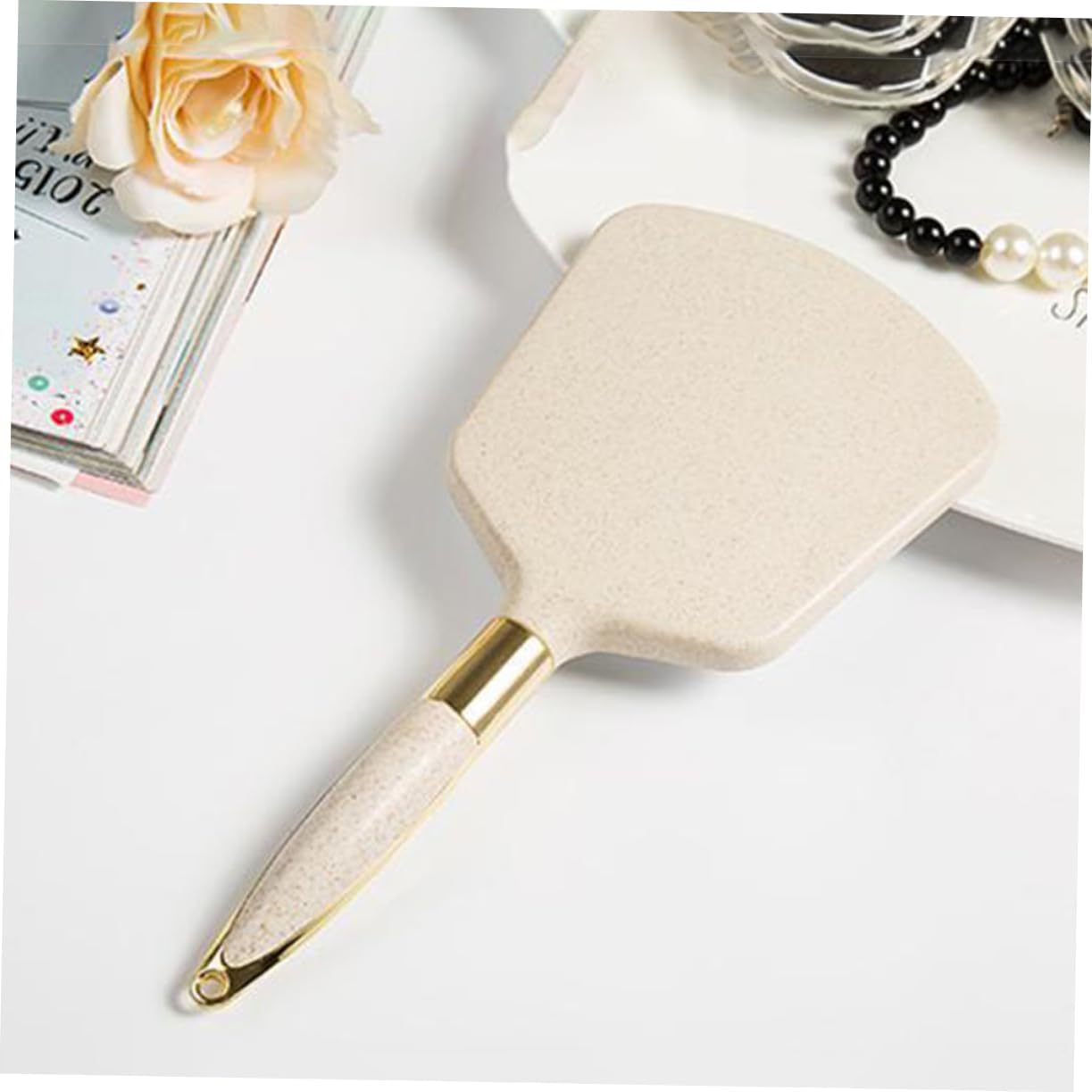 Handheld Makeup Mirror with Ergonomic Handle