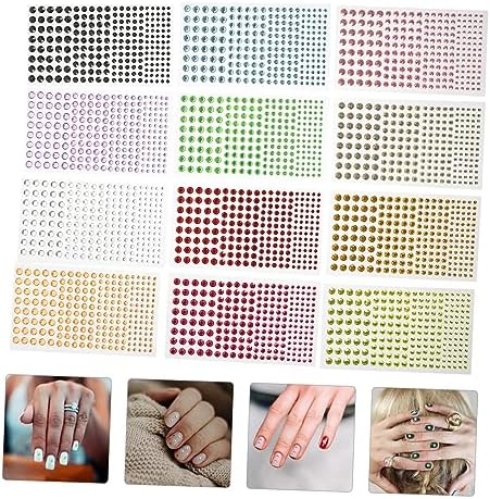 Gatuida 12 Sheets Self-Adhesive Rhinestone Stickers
