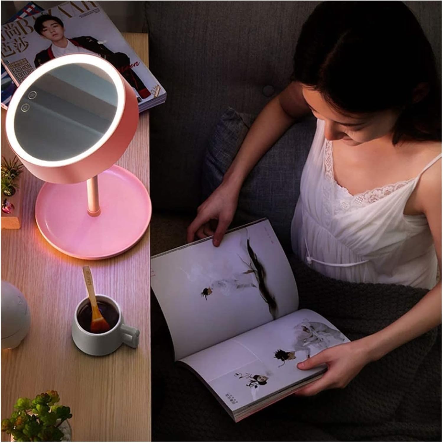 Eliveshown LED Makeup Mirror Dual Use