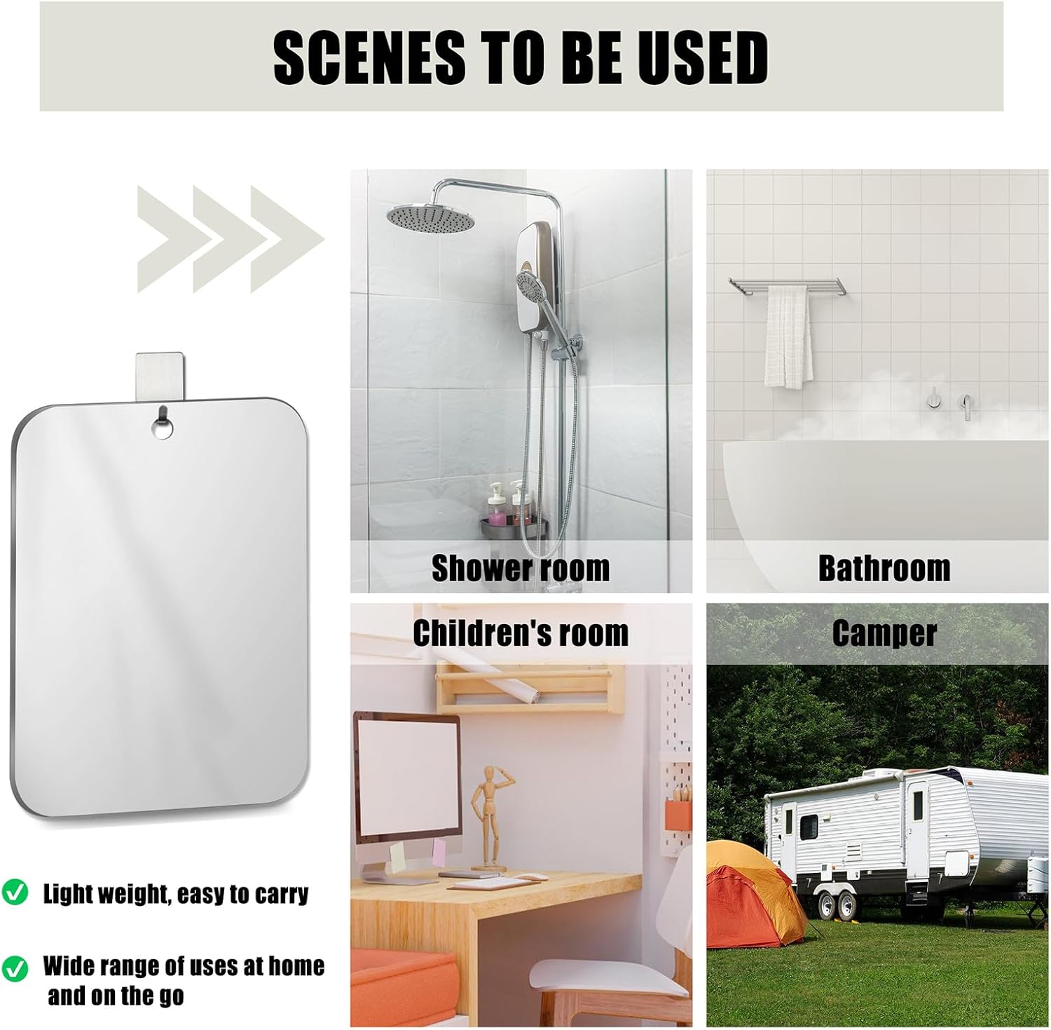 Xoudsi Super Value Shower Mirror 68x5 Inch Shatterproof