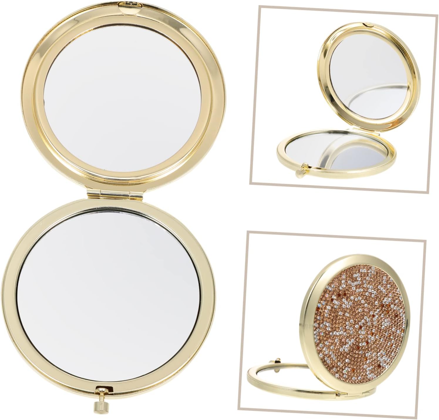 Ipetboom Portable Double-Side Diamond Mirror