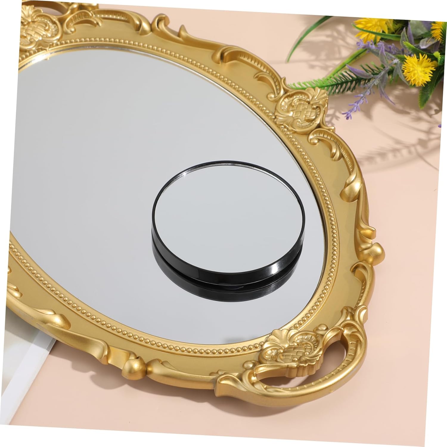 DEARMAMY Compact 5x Magnifying Mirror with Suction Cups