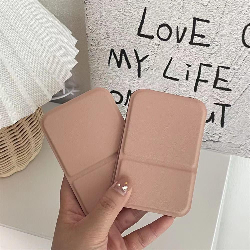 Portable Pocket Folding Makeup Mirror - Pink