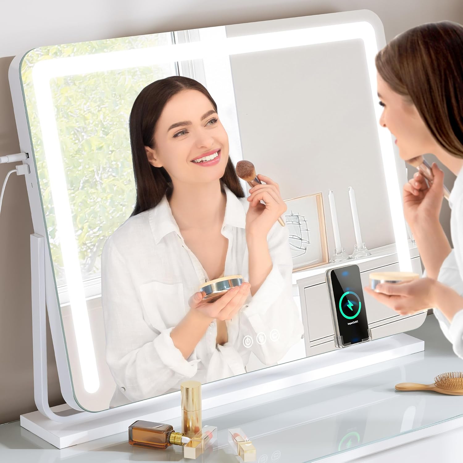 DWVO Hollywood Vanity Mirror with Lights and Bluetooth