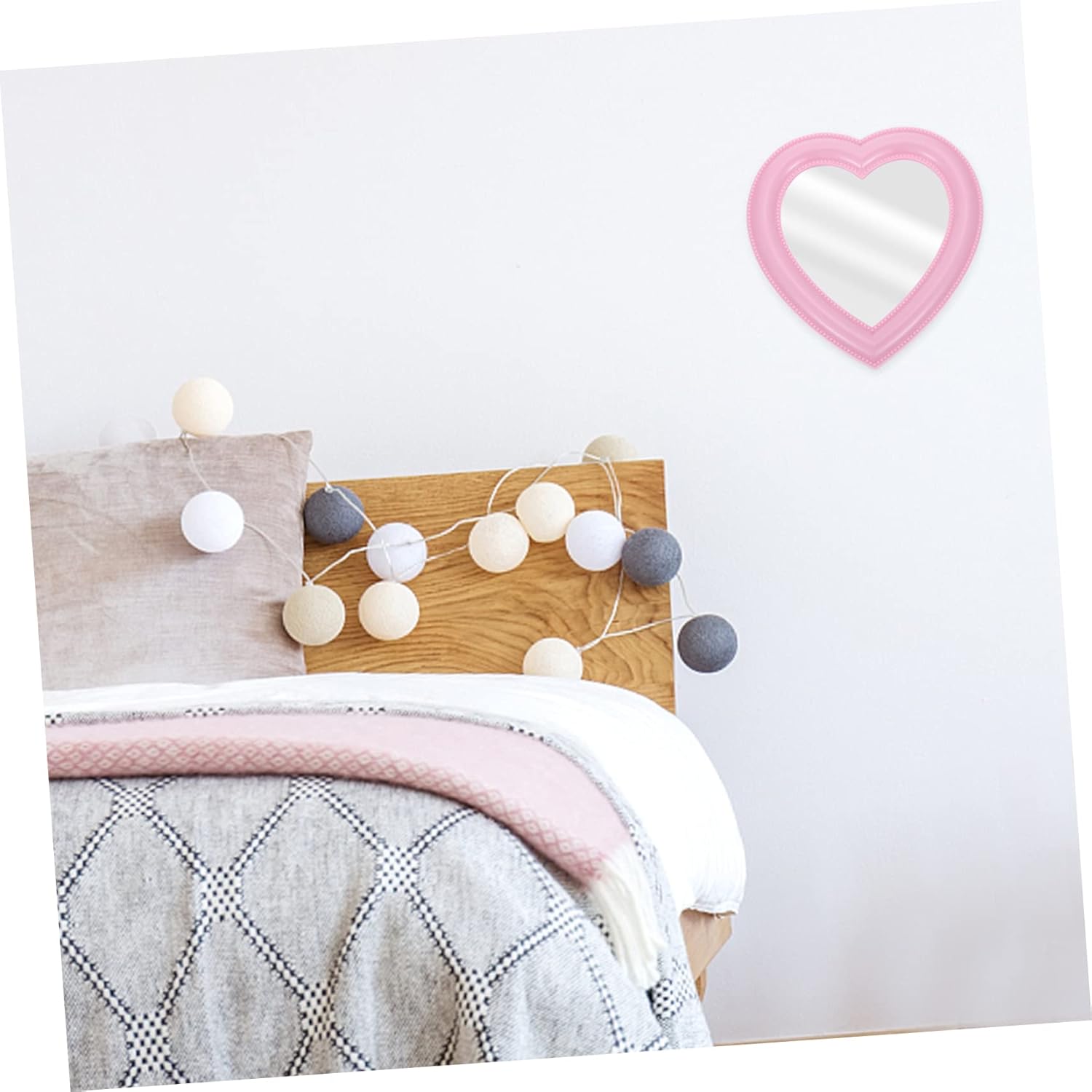Mikinona Heart Shaped Vanity Mirror for Desk
