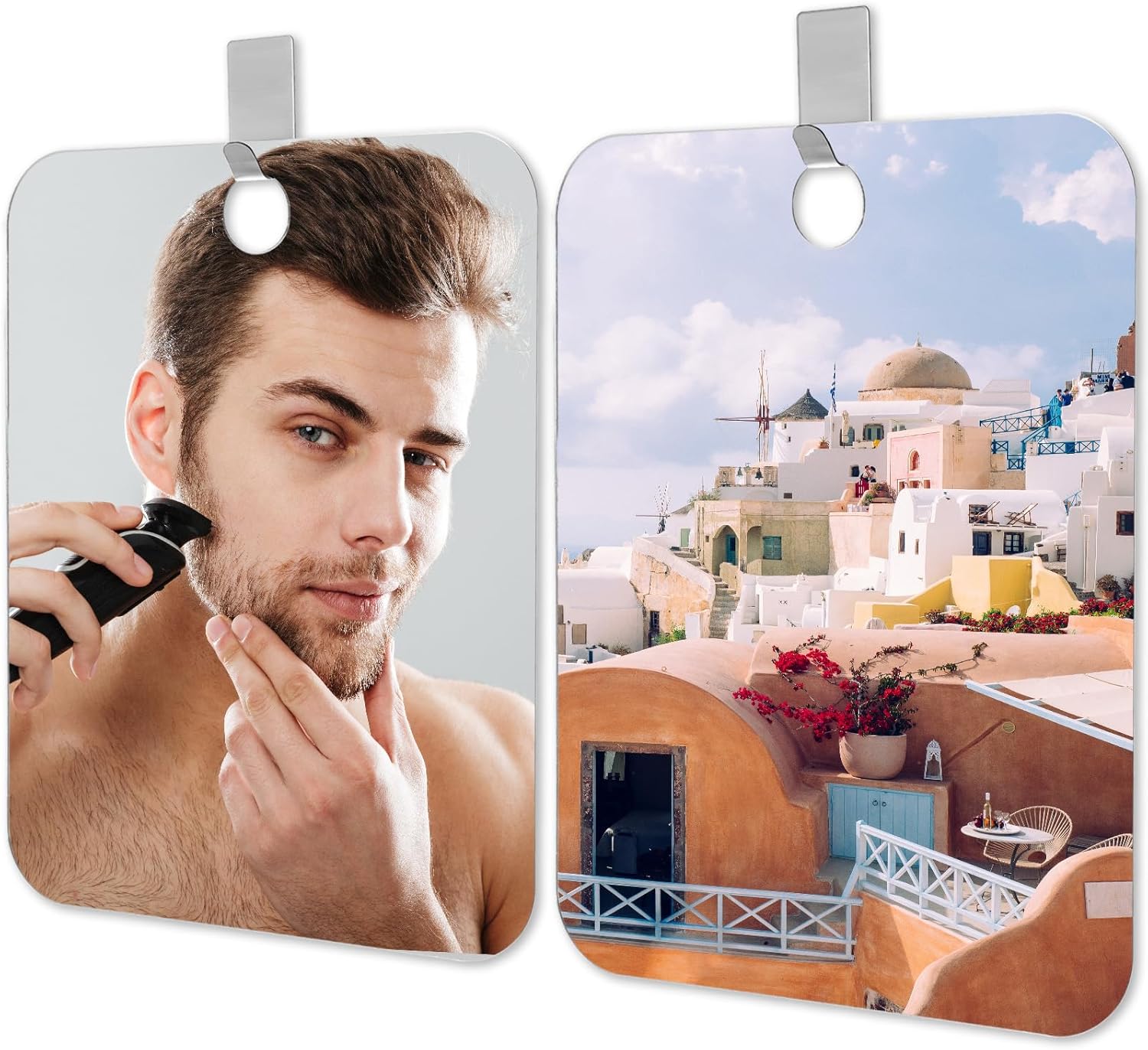 Sorcristy 2 Pack Fogless Acrylic Shower Mirror Set 1