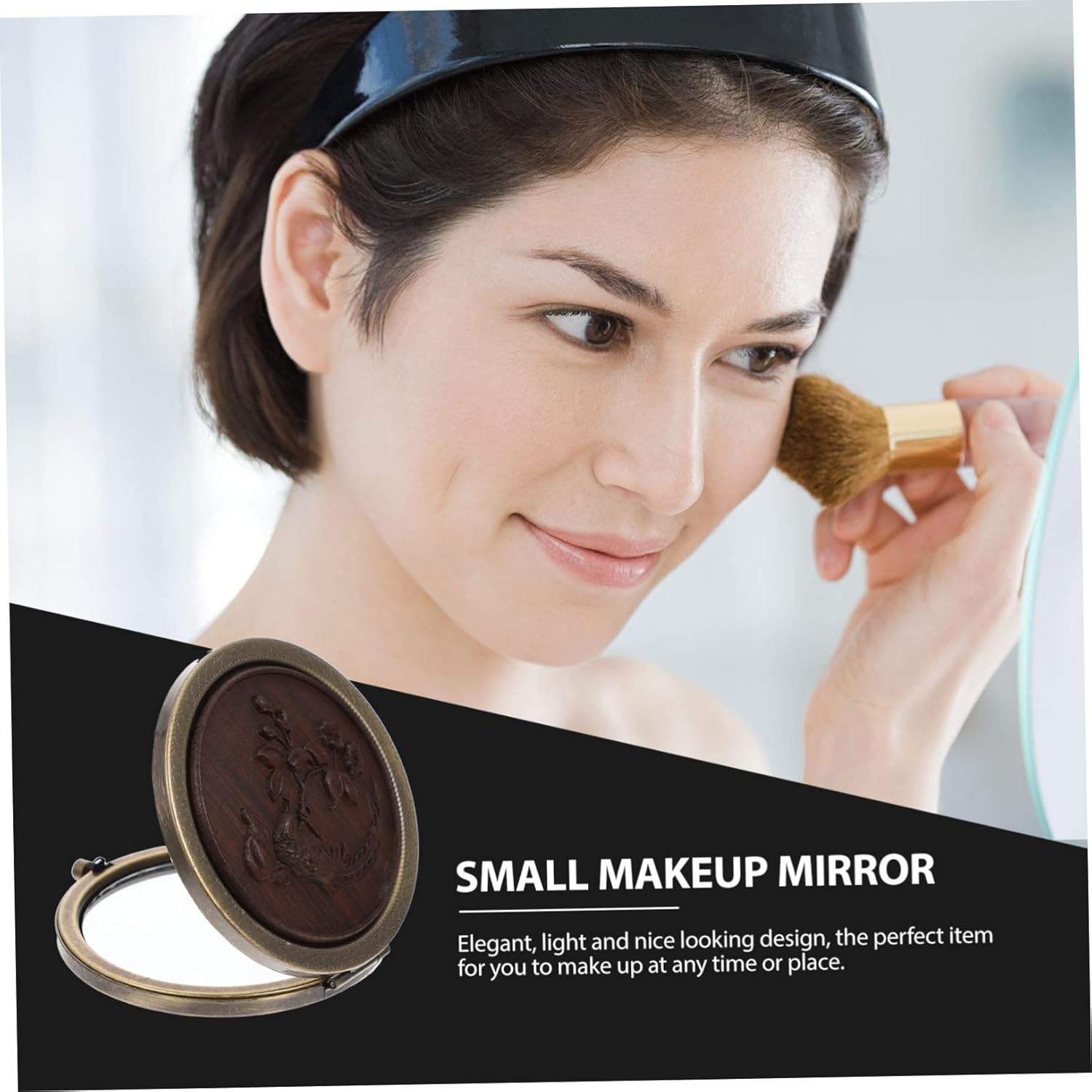 Ipetboom Foldable Makeup Mirror Two-Sided Glass