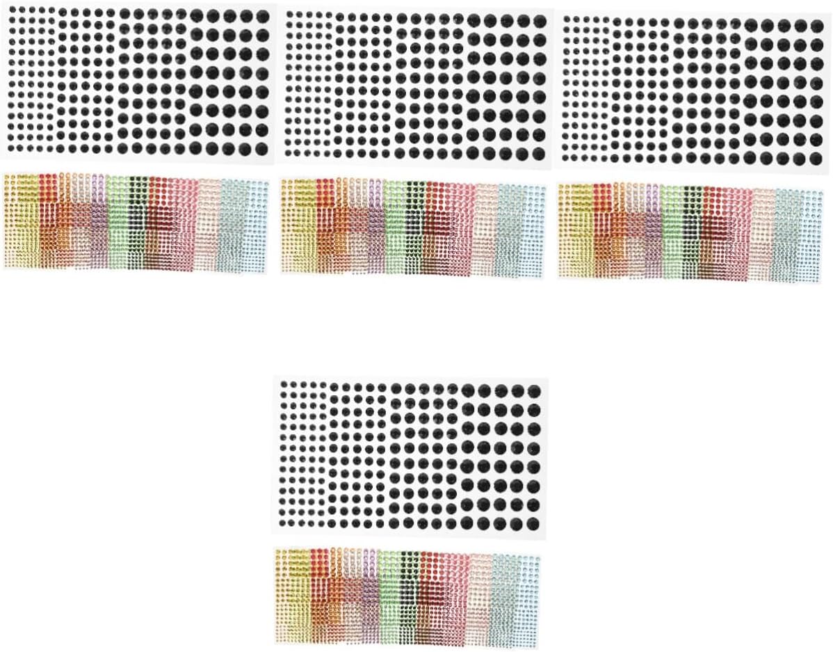 4sets Face Jewelry Stickers Self-Adhesive Rhinestones for Makeup DIY