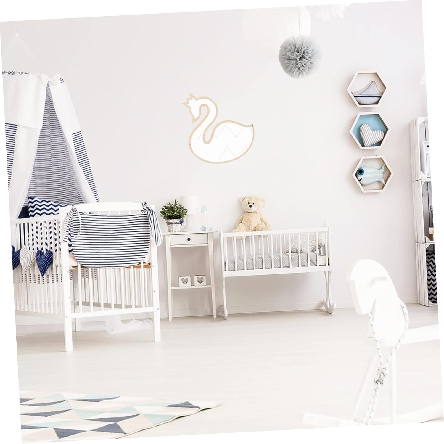 Luxury Acrylic Mirror with Swan Shape for Makeup