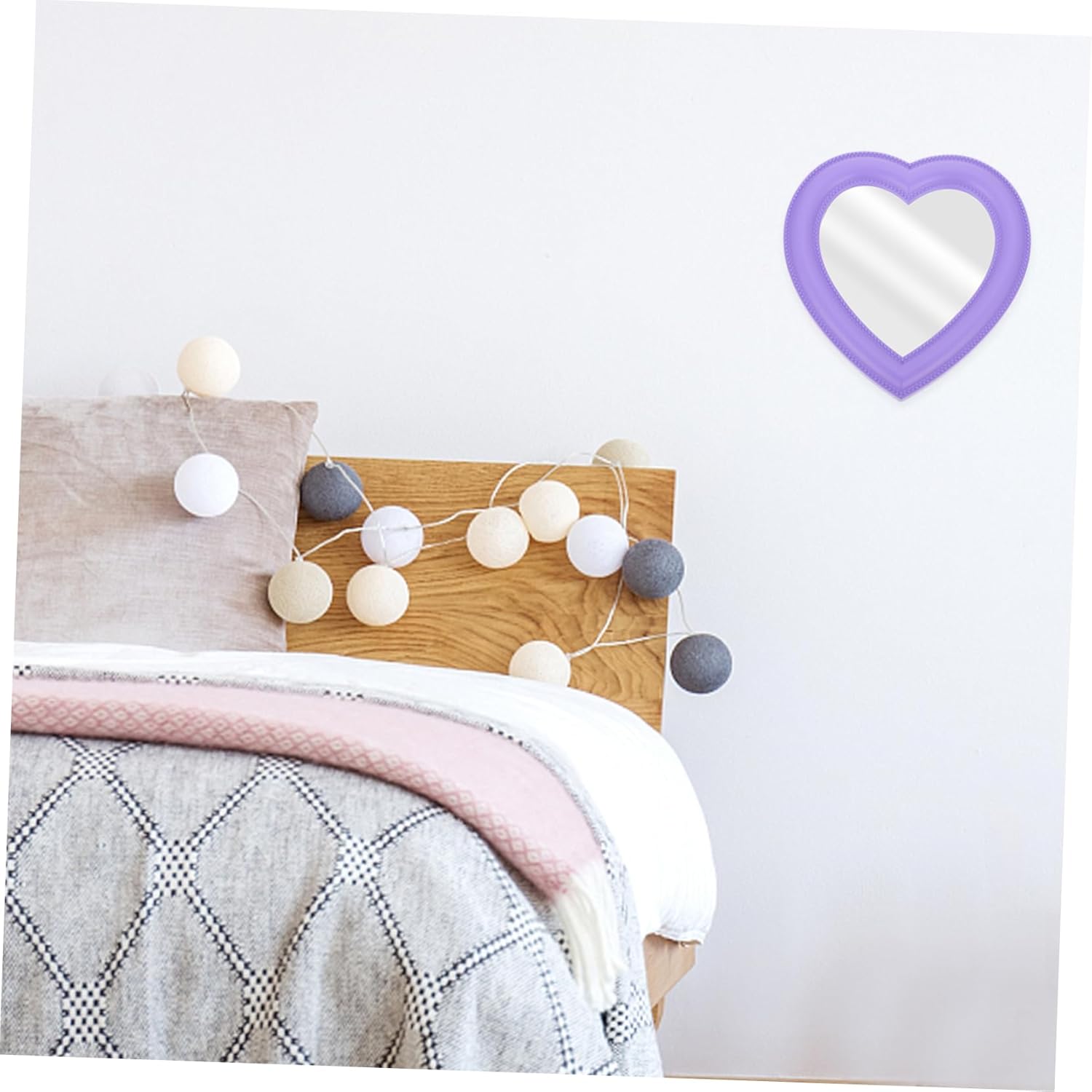 Cabilock Heart-Shaped Makeup Mirror for Vanity Wall or Desktop