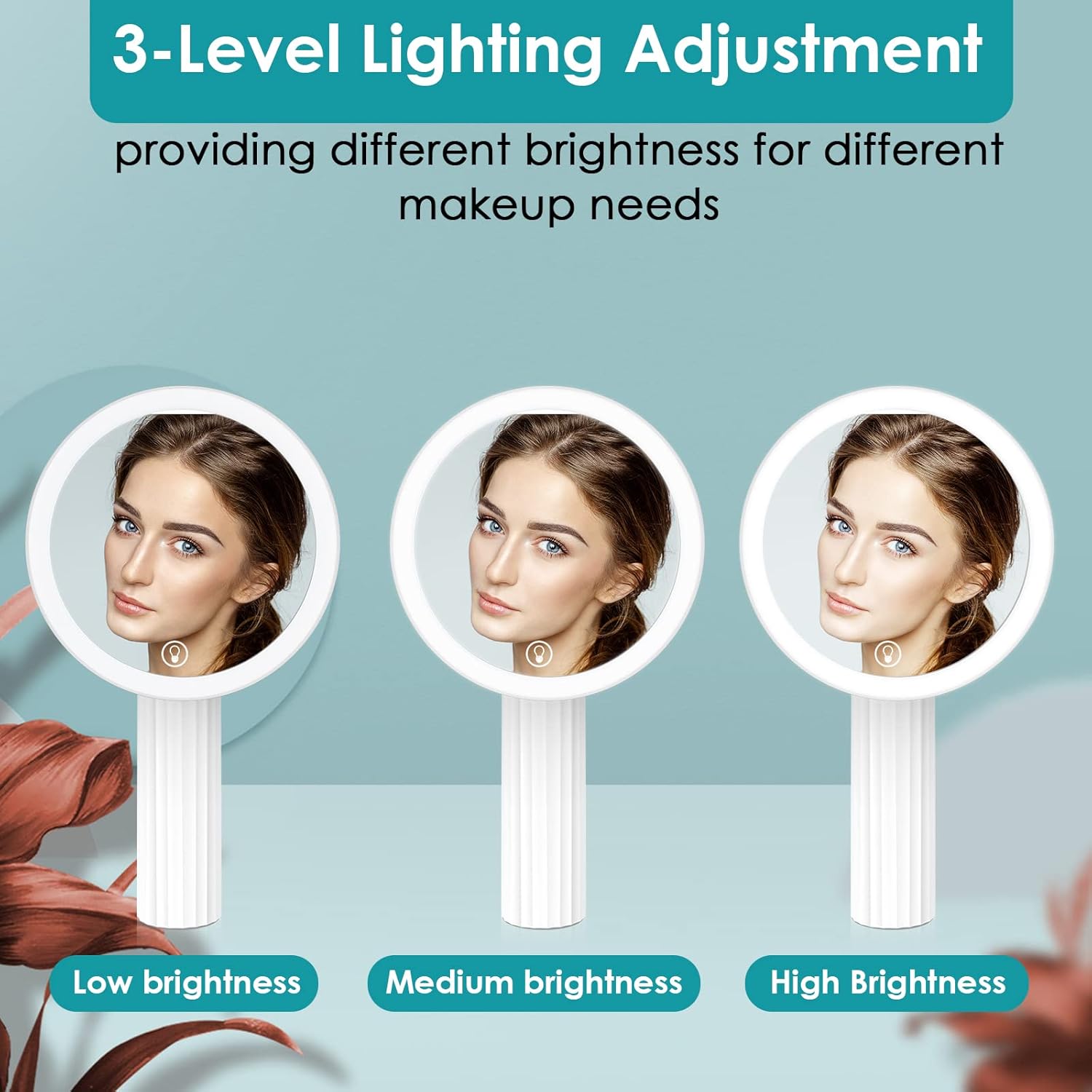 KerMiCi LED Makeup Mirror with Touch Sensor and Suction Base