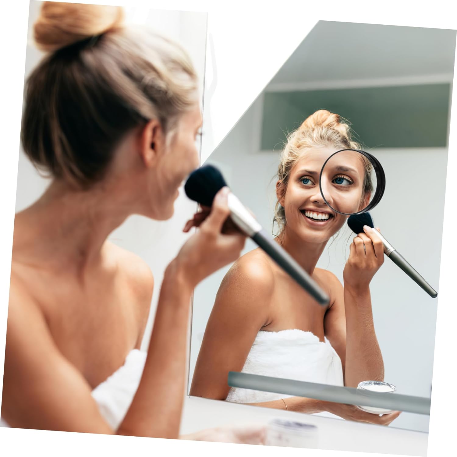 Magnifying Makeup Mirror with Suction Cups for Precision