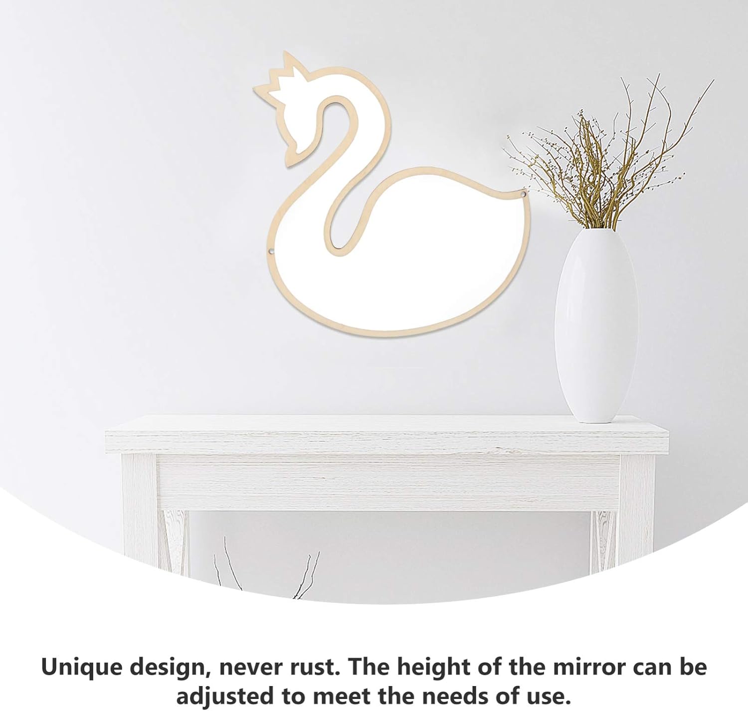 Beaupretty 1pc Elegant Wall-Mounted Mirror for Bathroom