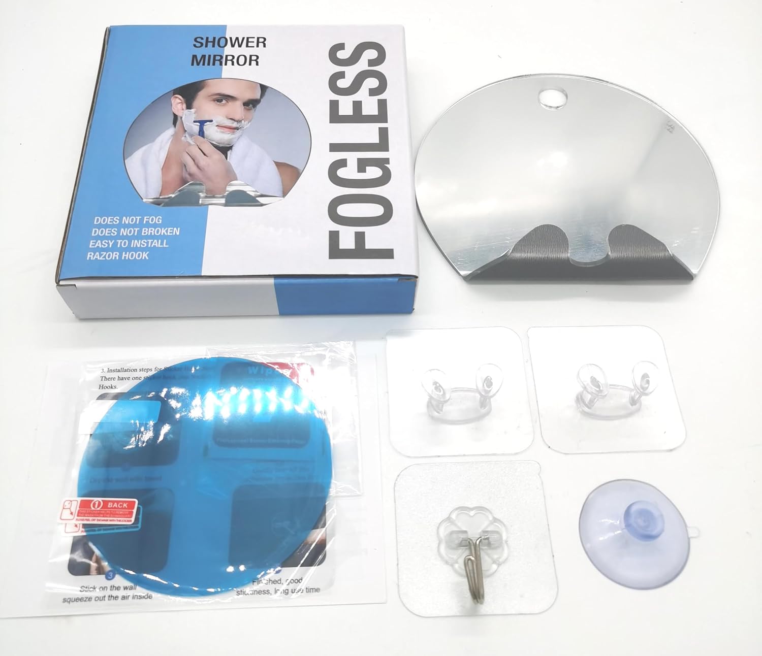 Stianiiie Anti-Fog Mirror with Storage and 2 Sheets