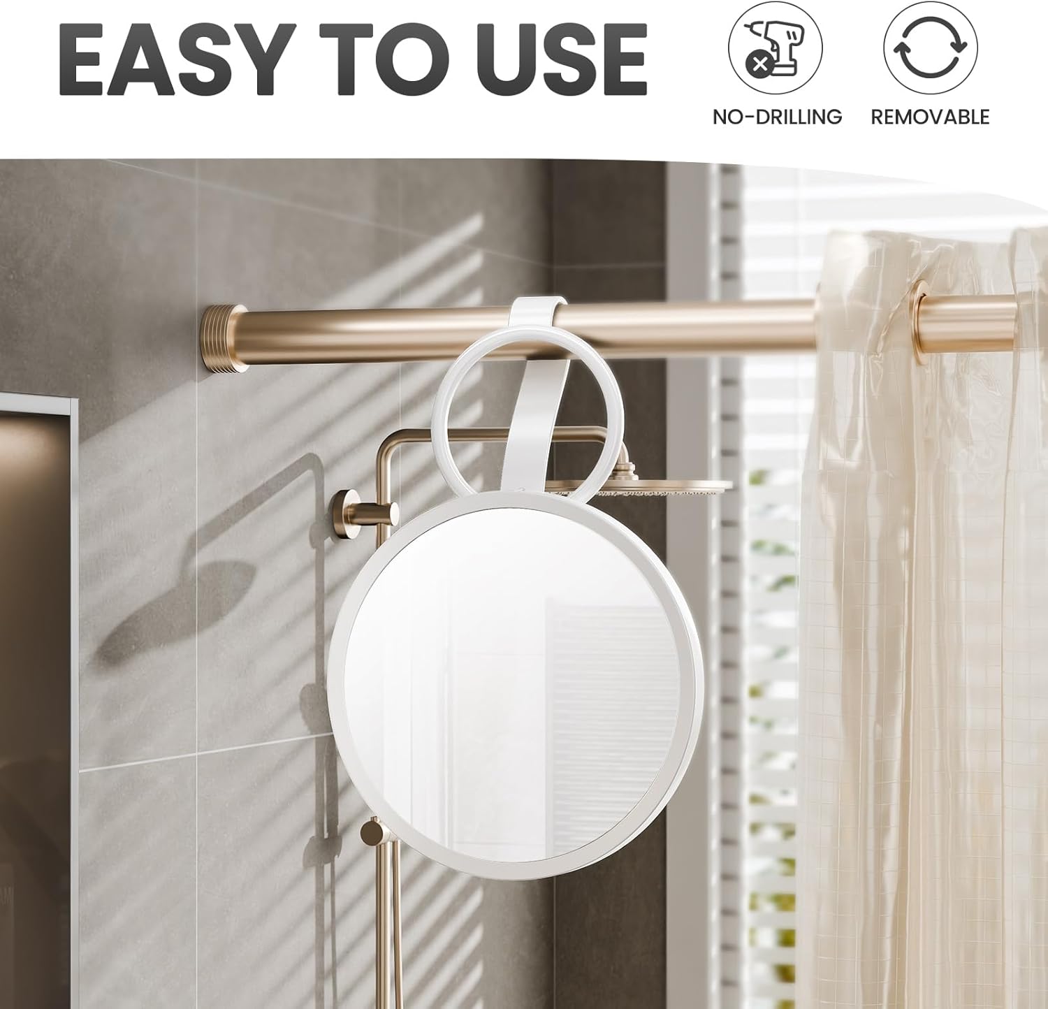 TAILI Fogless Shatterproof Shower Mirror for Shaving